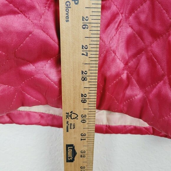 Vintage Textron 1940's Quilted Satin Jacket Barbie Pink Lined Art Deco READ - Picture 6 of 12